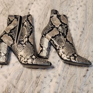 Aldo Snakeskin Ankle Boots